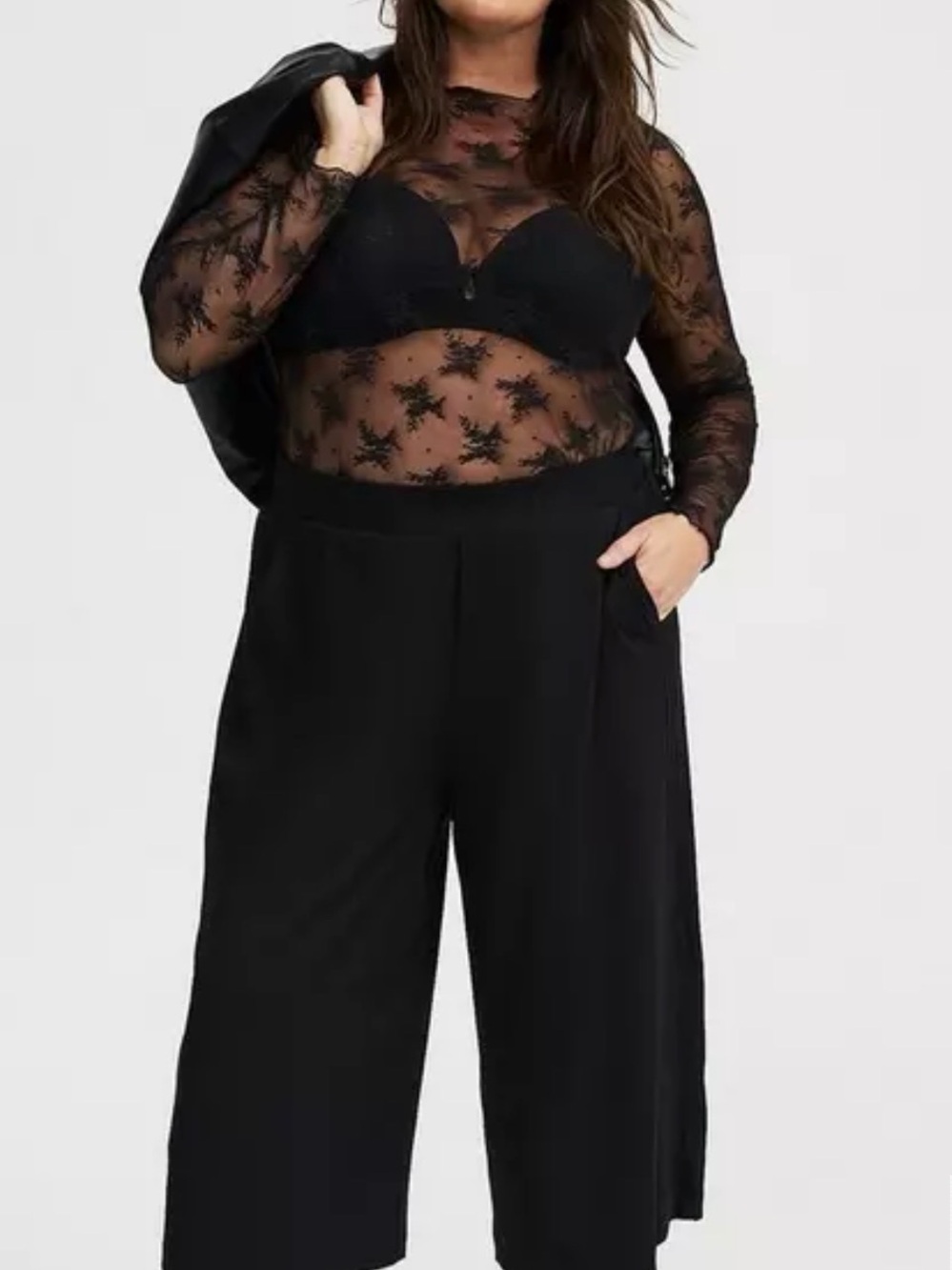 torrid Black Wide-Leg Cropped Culottes